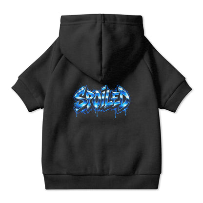 Spoiled Blue Graffiti Pet Hoodie