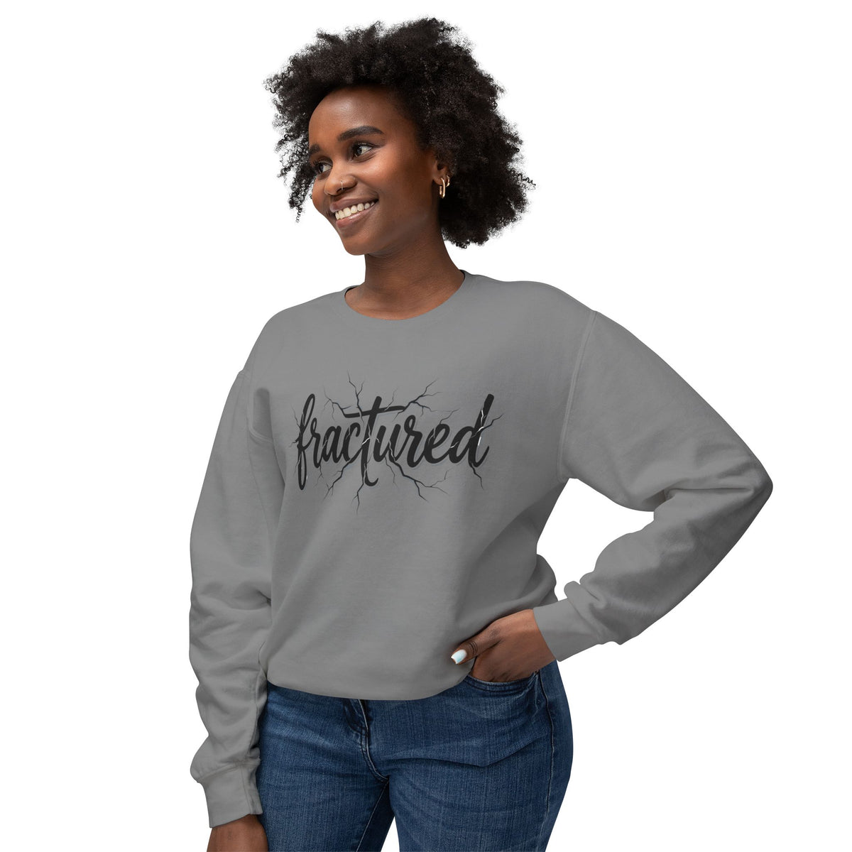 Fractured Script Crewneck Sweatshirt