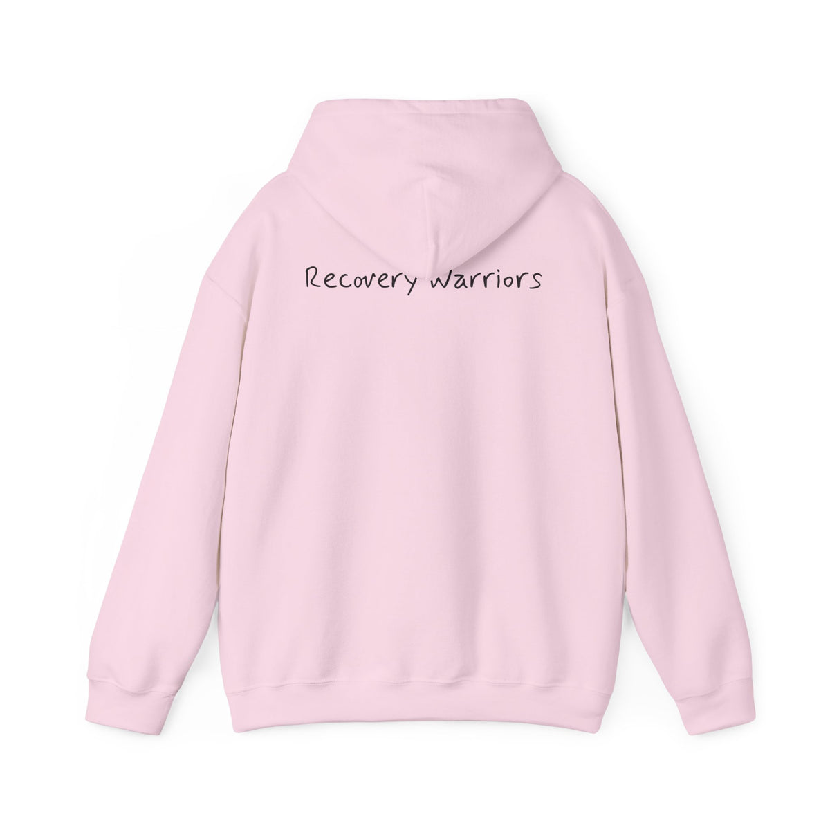 Ugly Script Hoodie — Recovery Warriors Back Print (designed for Joseph)