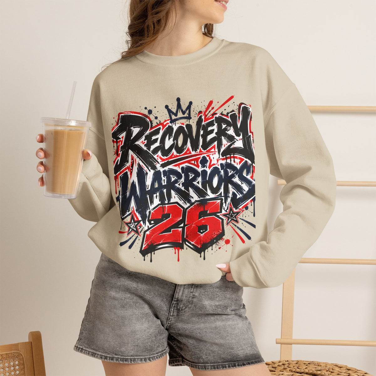 Recovery Warriors 26 Graphic Sweatshirt