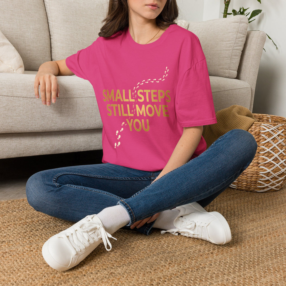 Inspirational T-Shirt — "Small Steps Still Move You" Motivational Tee