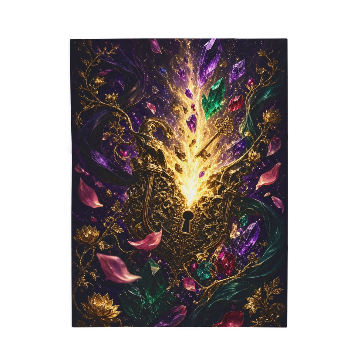 Mystic Keyhole Velveteen Plush Blanket