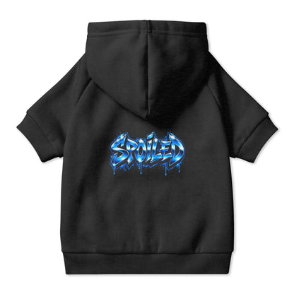 Spoiled Blue Graffiti Pet Hoodie