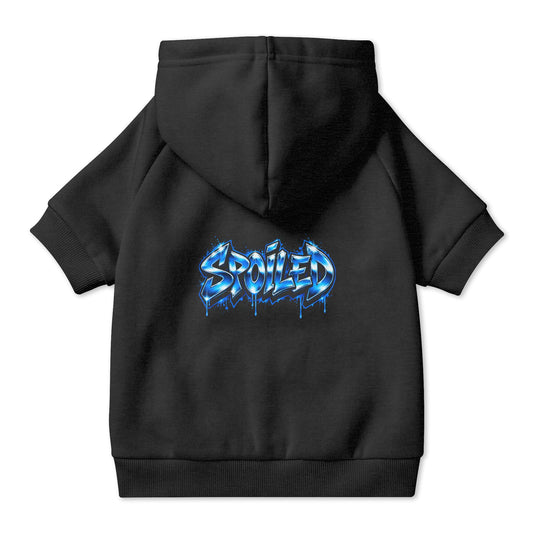 Spoiled Blue Graffiti Pet Hoodie