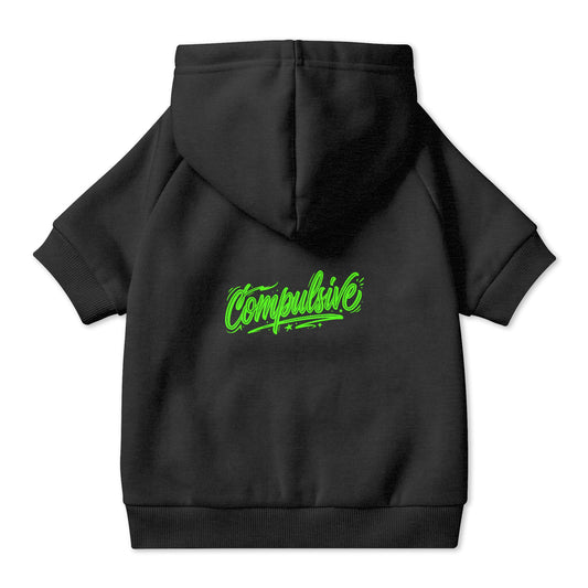 Compulsive Green Graffiti Pet Hoodie