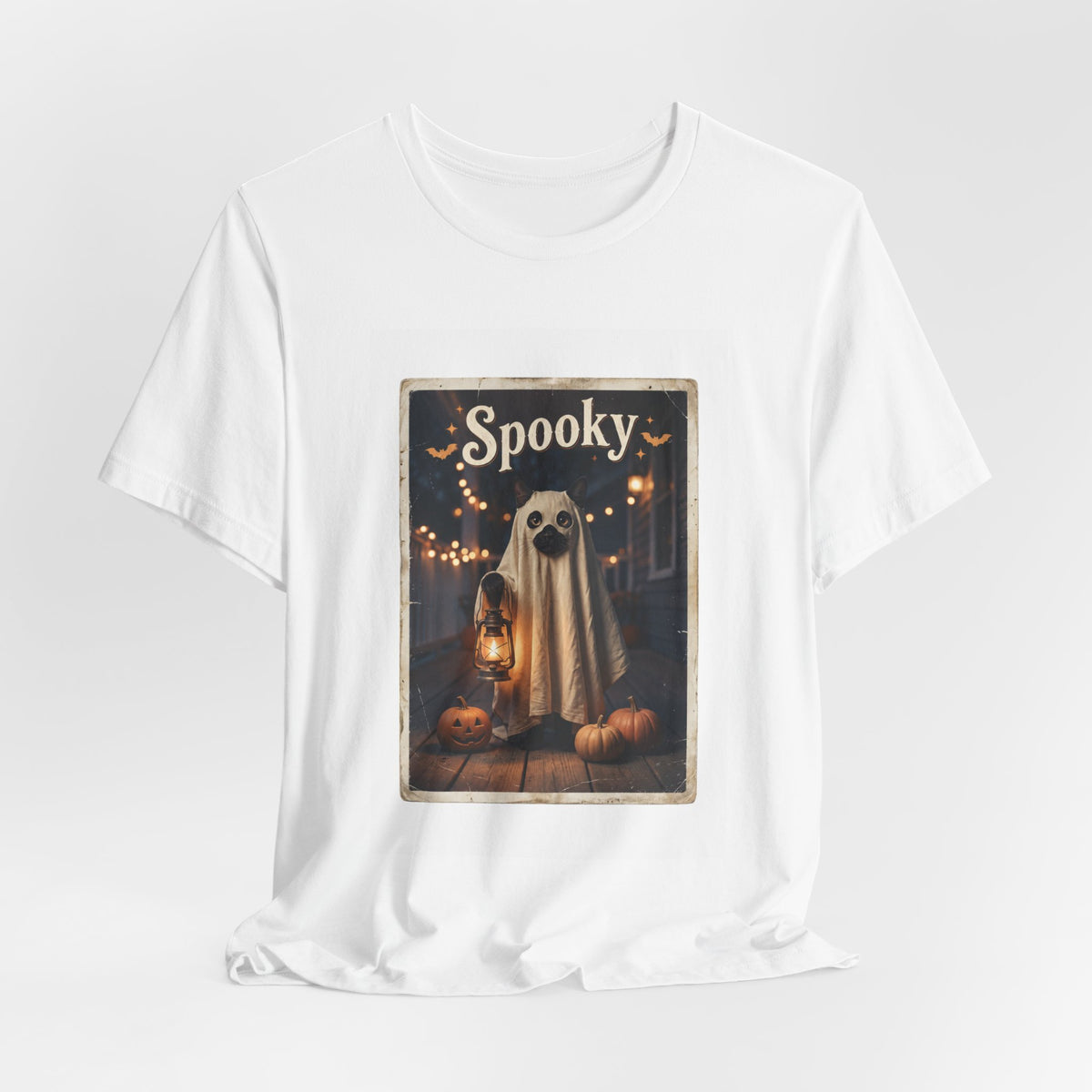 Ghost Dog Halloween Tee | Spooky Animals vintage poster