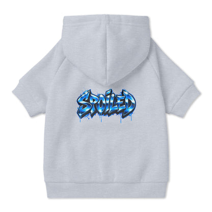 Spoiled Blue Graffiti Pet Hoodie