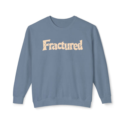 Fractured Graphic Sweatshirt — Pastel Peach Lightweight Crewneck