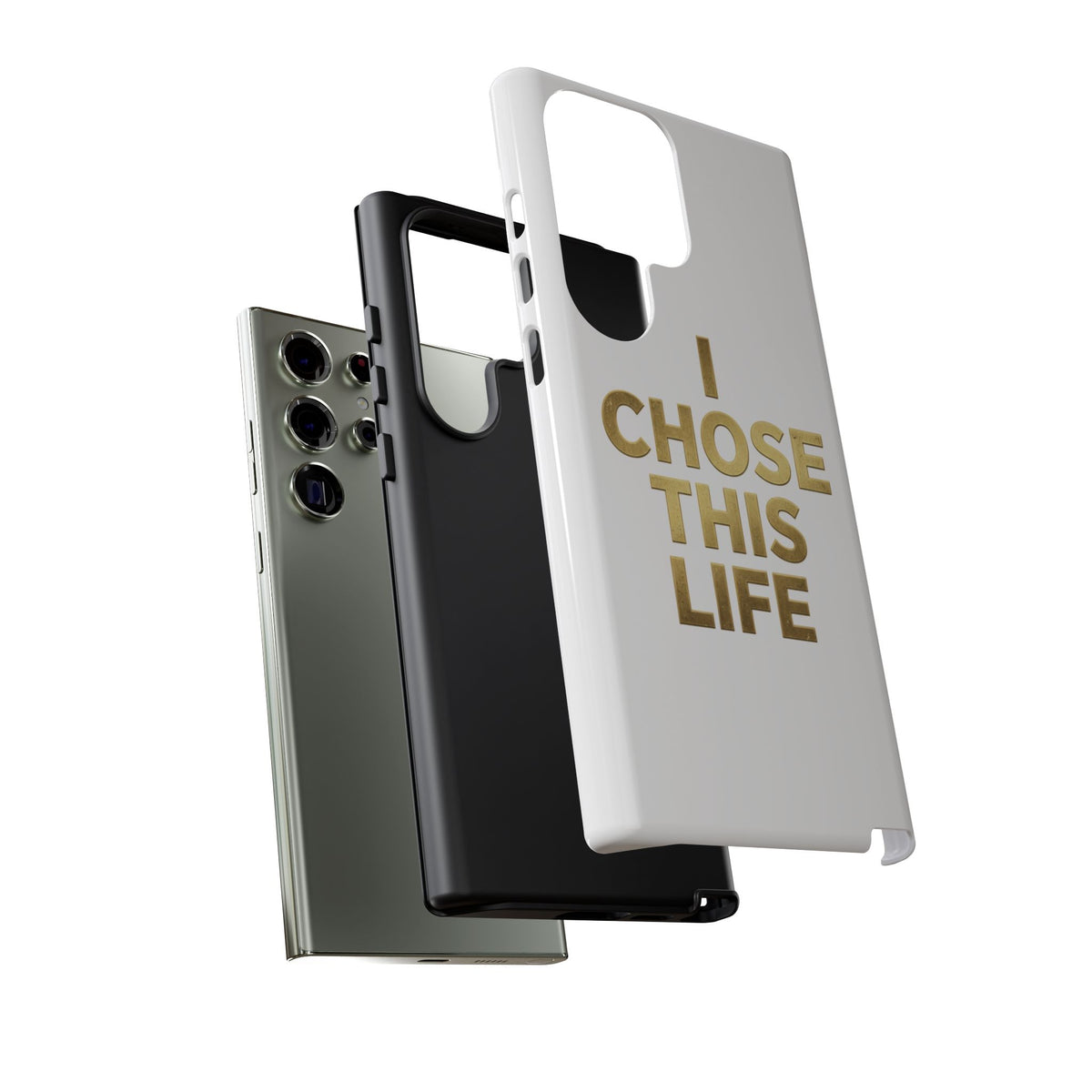 Tough Case — "I Chose This Life" Gold Typography Phone Case