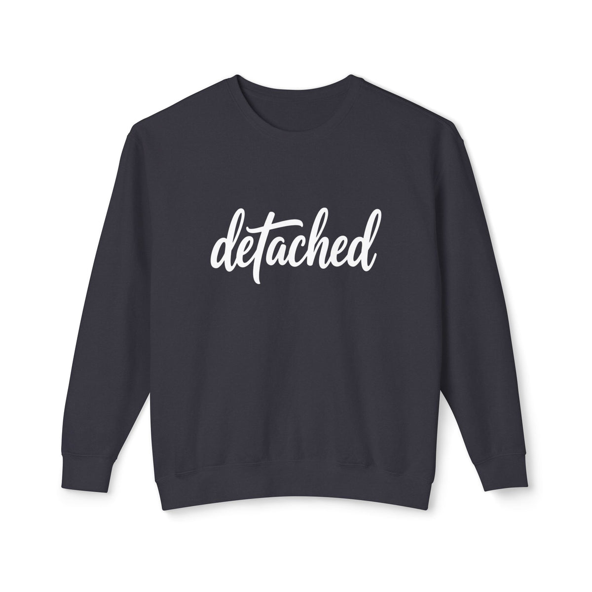Detached Crewneck Sweatshirt — Minimal Script Pullover