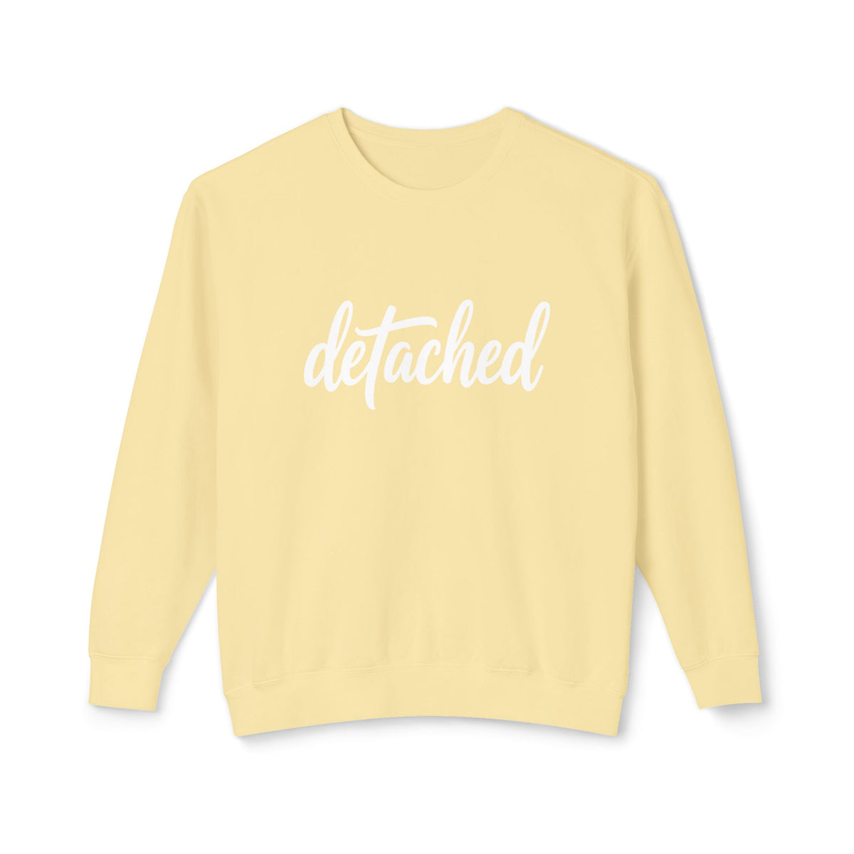 Detached Crewneck Sweatshirt — Minimal Script Pullover