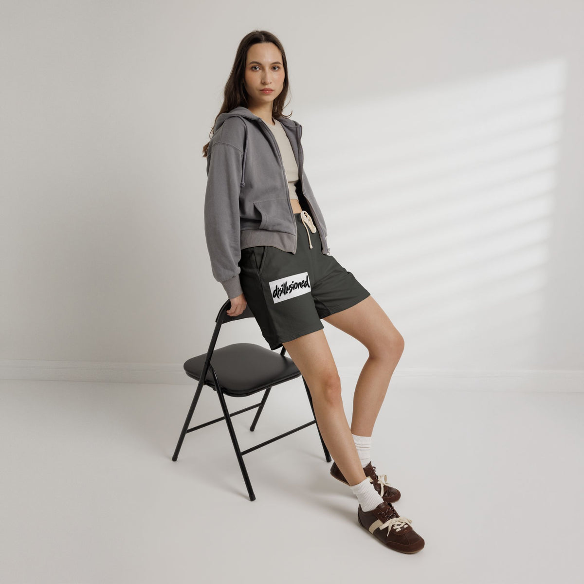'disillusioned' Fleece Sweat Shorts — Garment-Dyed Lightweight Lounge Shorts
