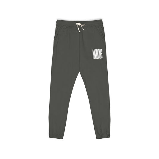 Minimal White Patch Sweatpants — ANXIOUS Graphic Joggers