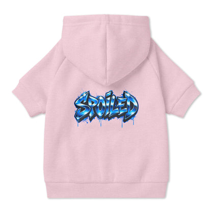 Spoiled Blue Graffiti Pet Hoodie