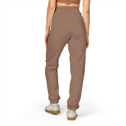 Fleece Sweatpants — Green Leaf Patch Joggers