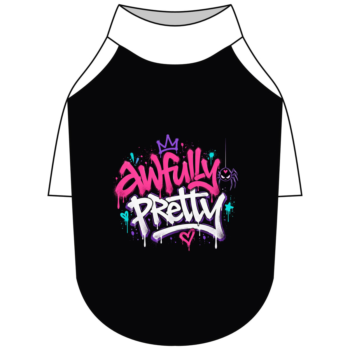 Awfully Pretty Graffiti Pet Raglan T-Shirt