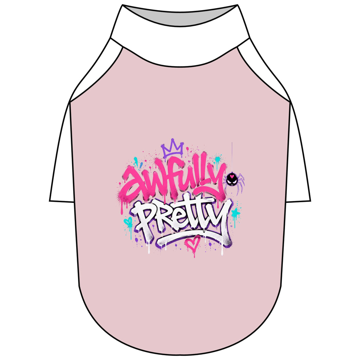 Awfully Pretty Graffiti Pet Raglan T-Shirt