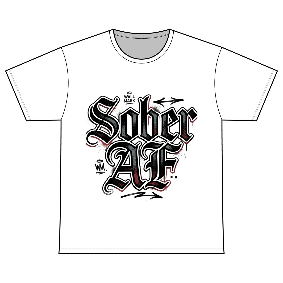 Sober AF Tee — Recovery Warriors Sobriety Shirt