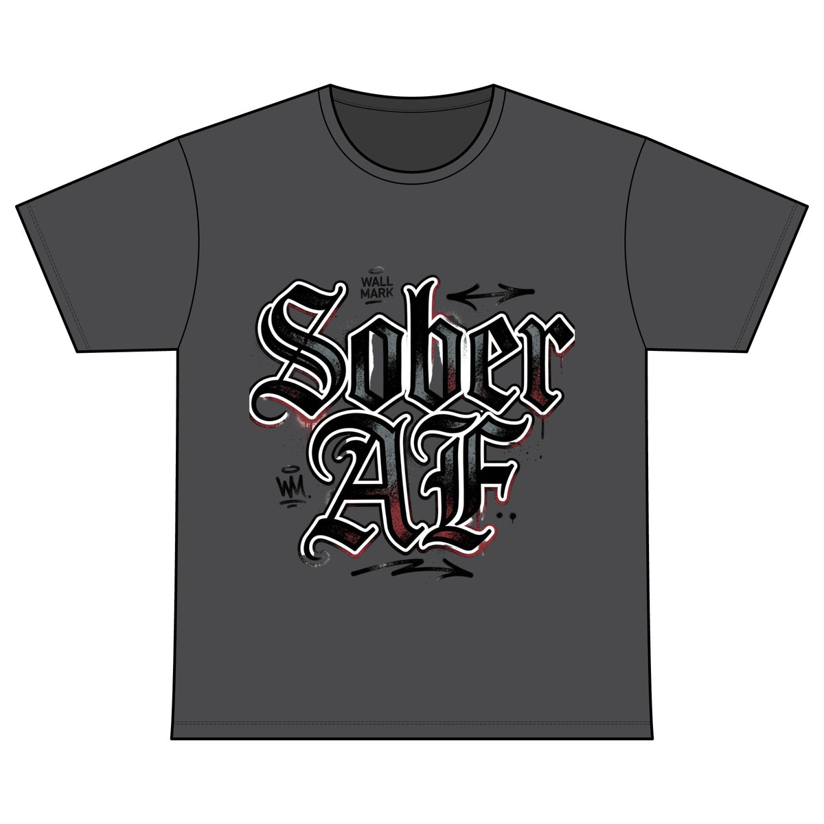 Sober AF Tee — Recovery Warriors Sobriety Shirt