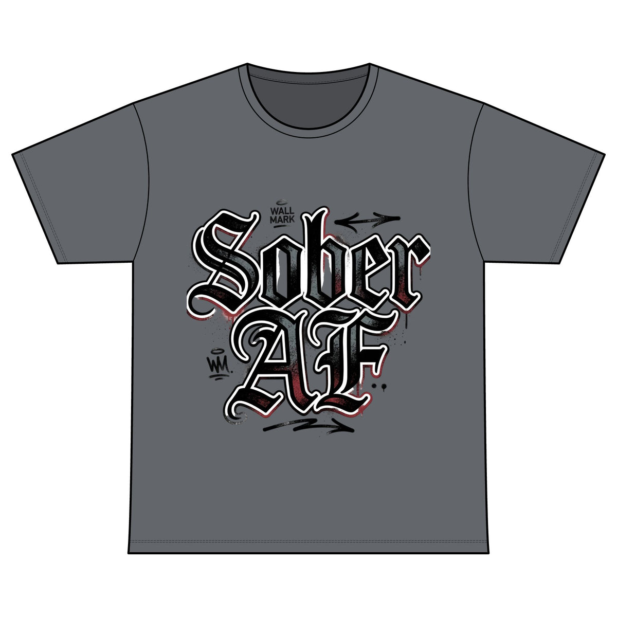 Sober AF Tee — Recovery Warriors Sobriety Shirt