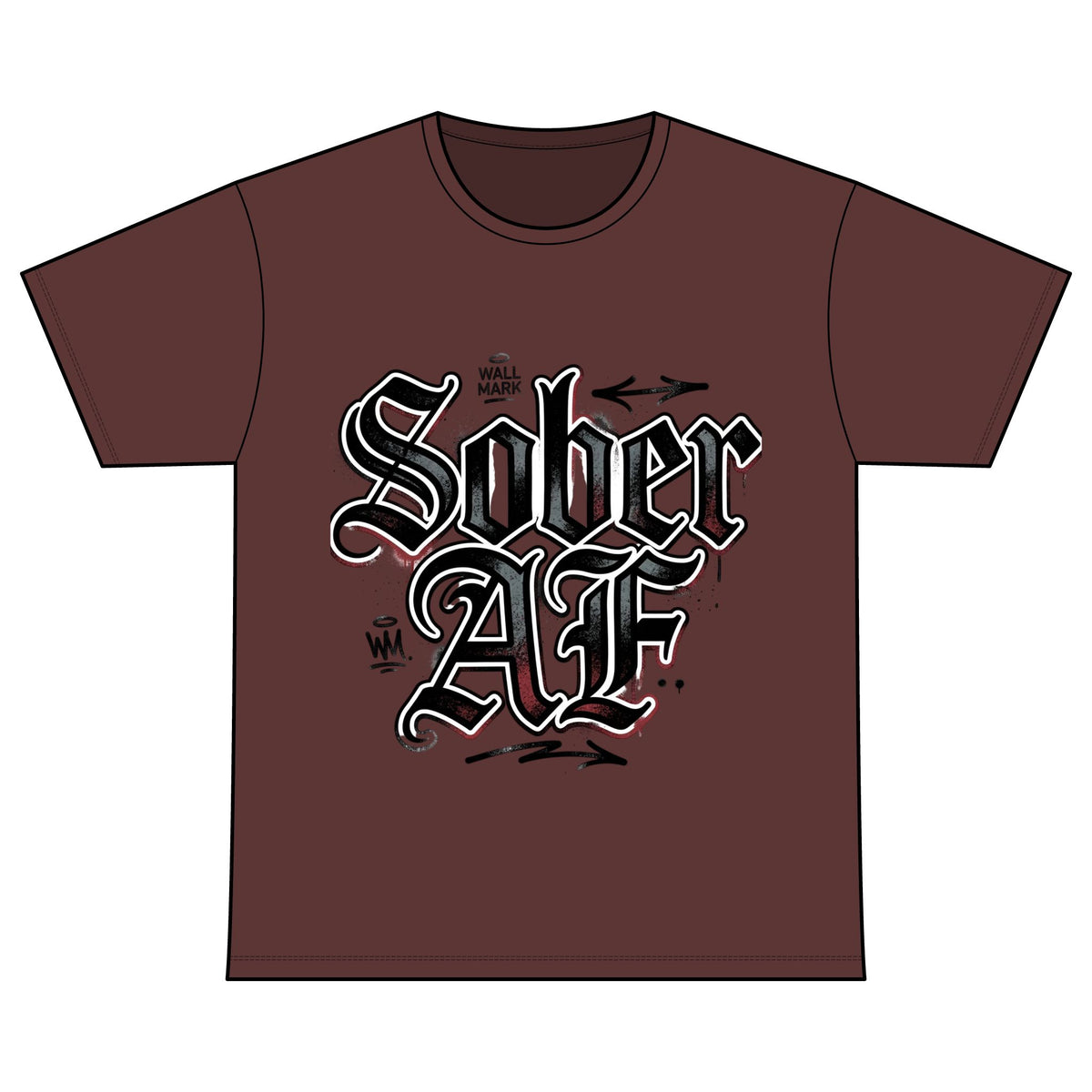 Sober AF Tee — Recovery Warriors Sobriety Shirt
