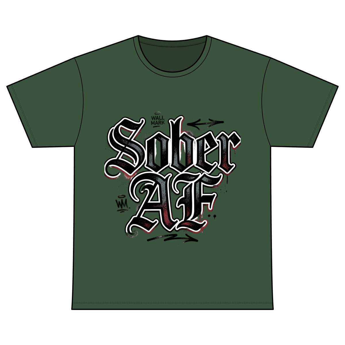 Sober AF Tee — Recovery Warriors Sobriety Shirt
