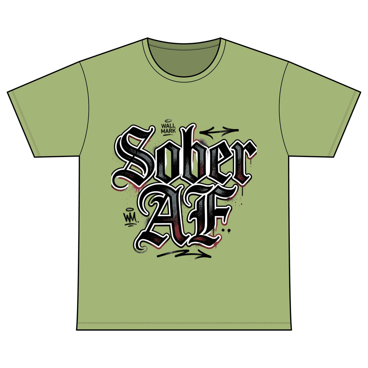 Sober AF Tee — Recovery Warriors Sobriety Shirt