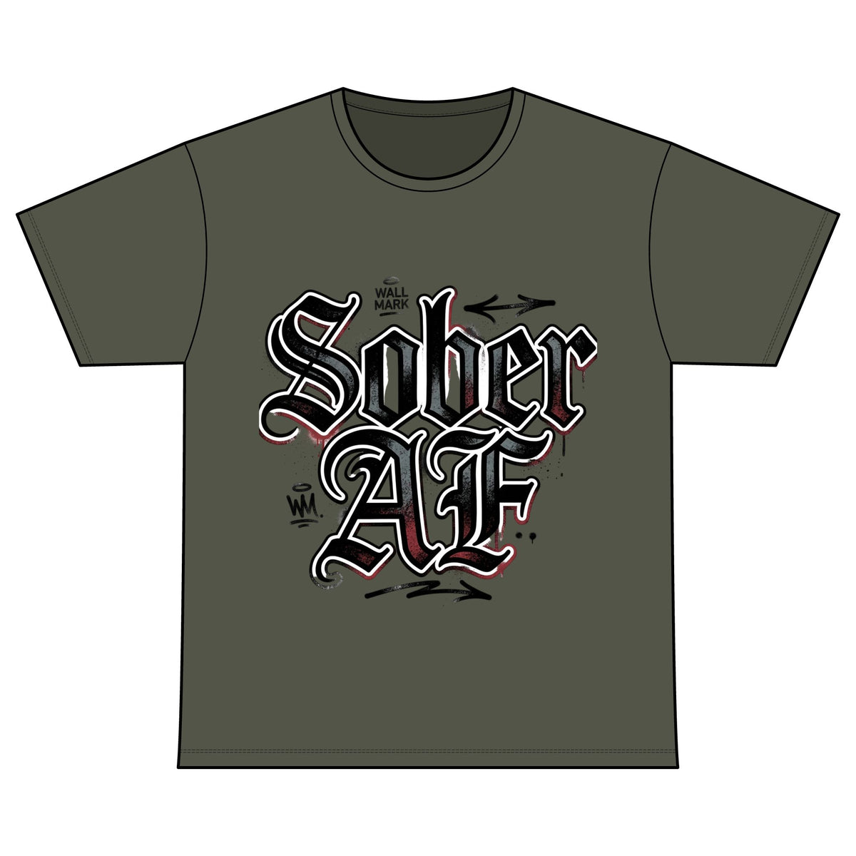 Sober AF Tee — Recovery Warriors Sobriety Shirt