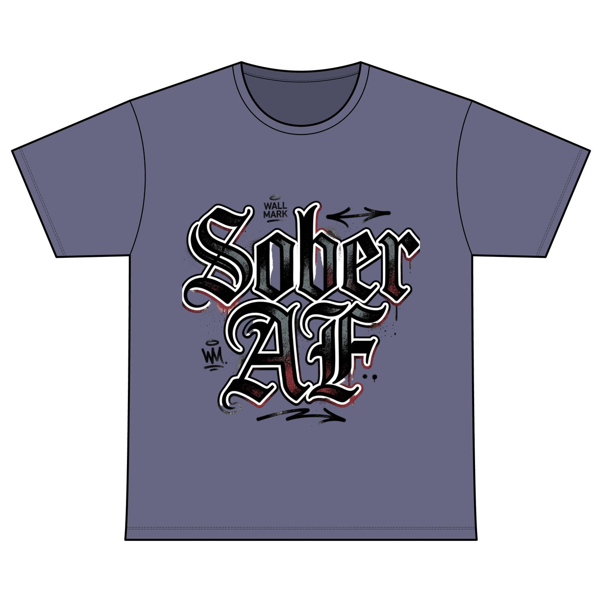 Sober AF Tee — Recovery Warriors Sobriety Shirt