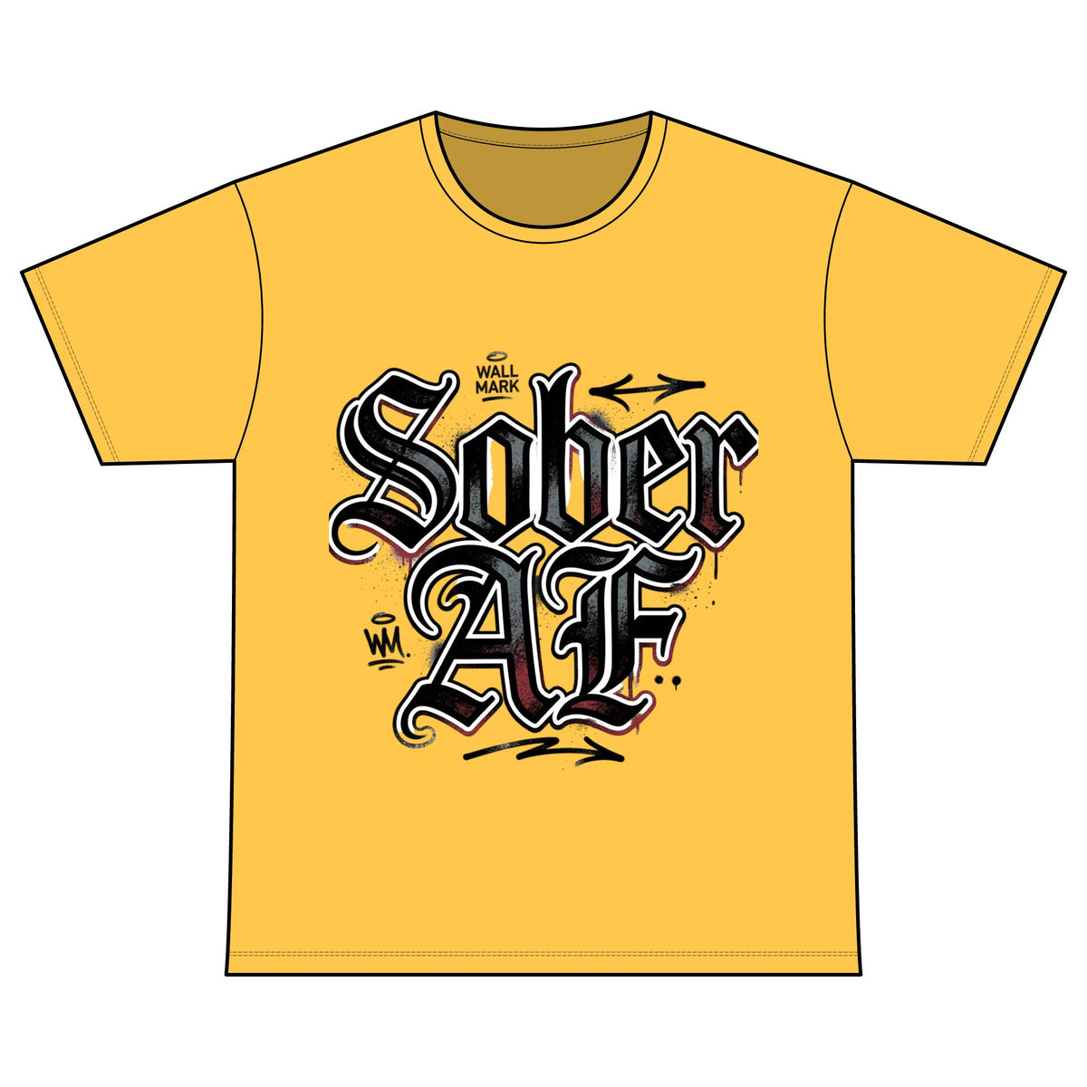 Sober AF Tee — Recovery Warriors Sobriety Shirt