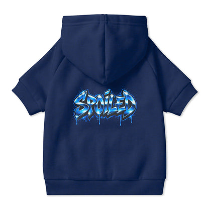 Spoiled Blue Graffiti Pet Hoodie
