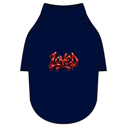 Loved Gothic Red Graphic Pet Raglan T-Shirt