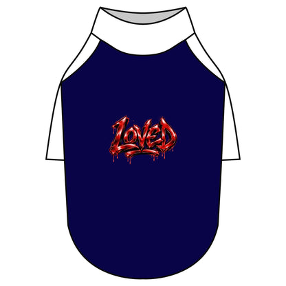 Loved Gothic Red Graphic Pet Raglan T-Shirt