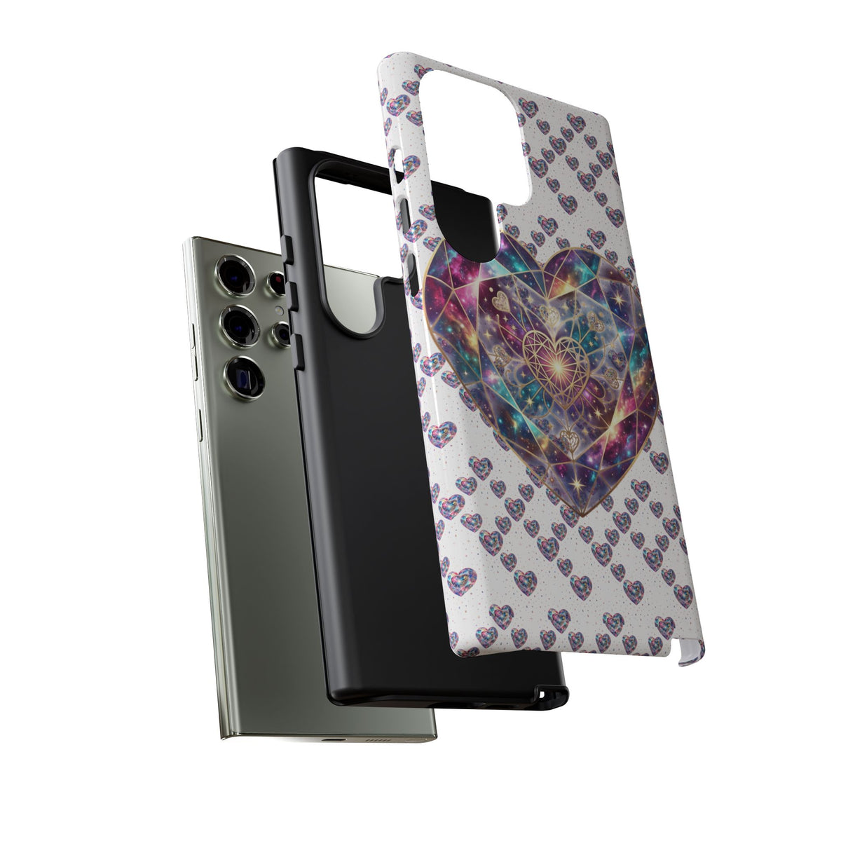 Galaxy Heart Tough Phone Case — Sparkling Cosmic Heart Design