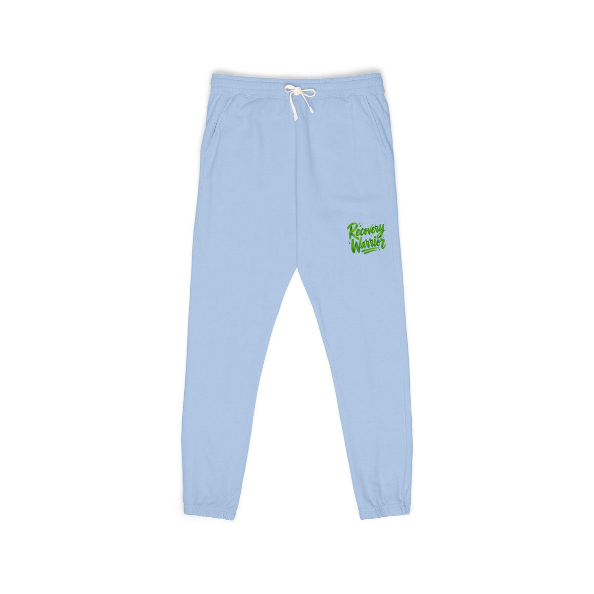 Fleece Sweatpants — Green Leaf Patch Joggers