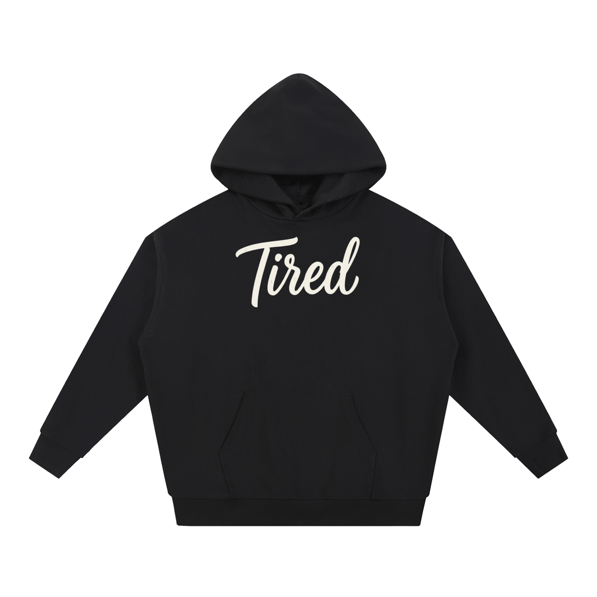 Tired Script Oversized Heavyweight Hoodie