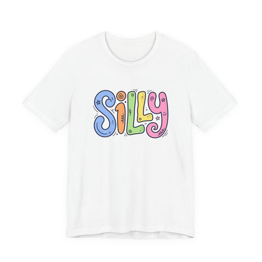 Silly Colorful Bubble Letter Tee – Playful Graphic T-Shirt