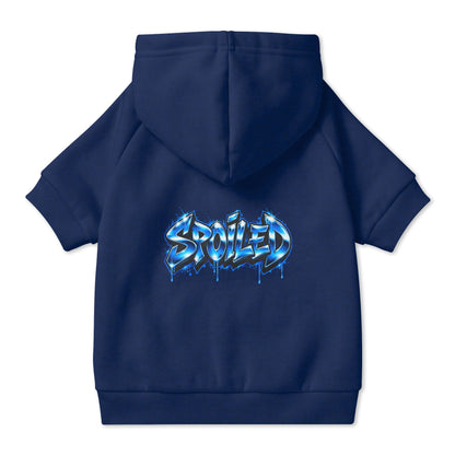 Spoiled Blue Graffiti Pet Hoodie