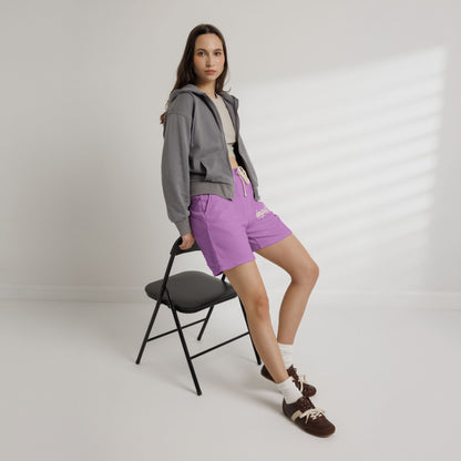 Impulsive Script Sweat Shorts — Lightweight Garment-Dyed Fleece