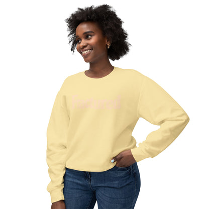 Fractured Graphic Sweatshirt — Pastel Peach Lightweight Crewneck