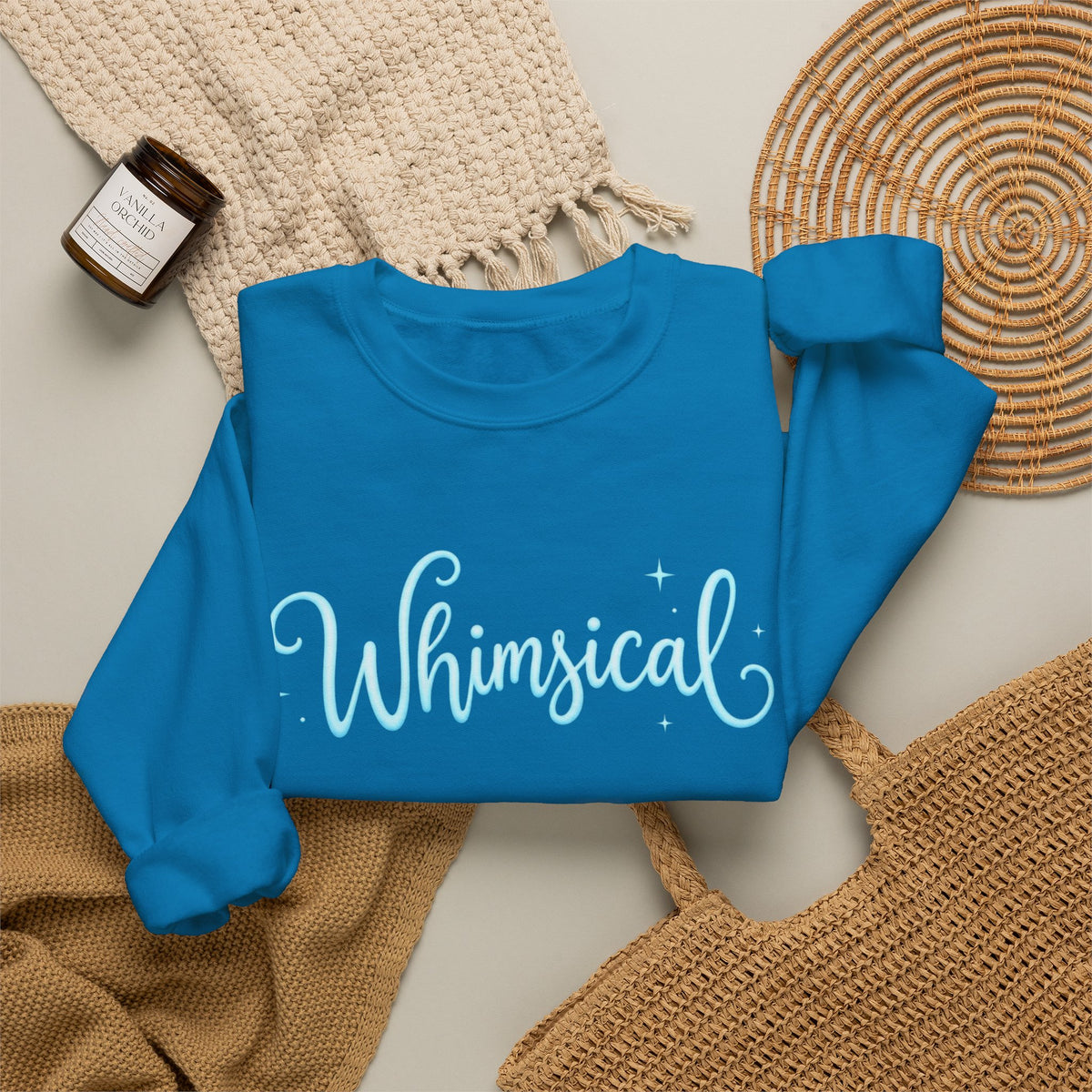 Whimsical Script Crewneck Sweatshirt