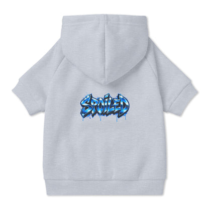 Spoiled Blue Graffiti Pet Hoodie
