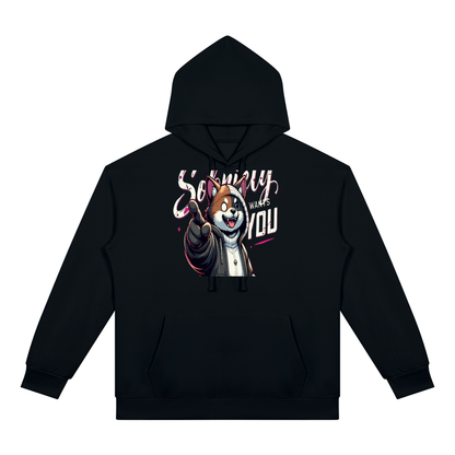 Sobriety Wants You Dog Unisex Oversized Drop-Shoulder Hoodie – Sober Apparel