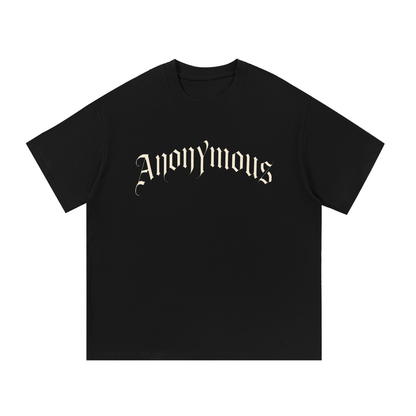 Anonymous Gothic Lettering Oversized Cotton T-Shirt