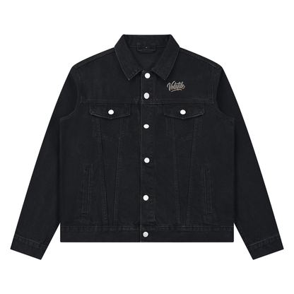 Volatile Script Vintage Wash Denim Jacket