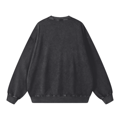 Neuro-Spicy Colorful Script Snow Washed Oversized Sweatshirt