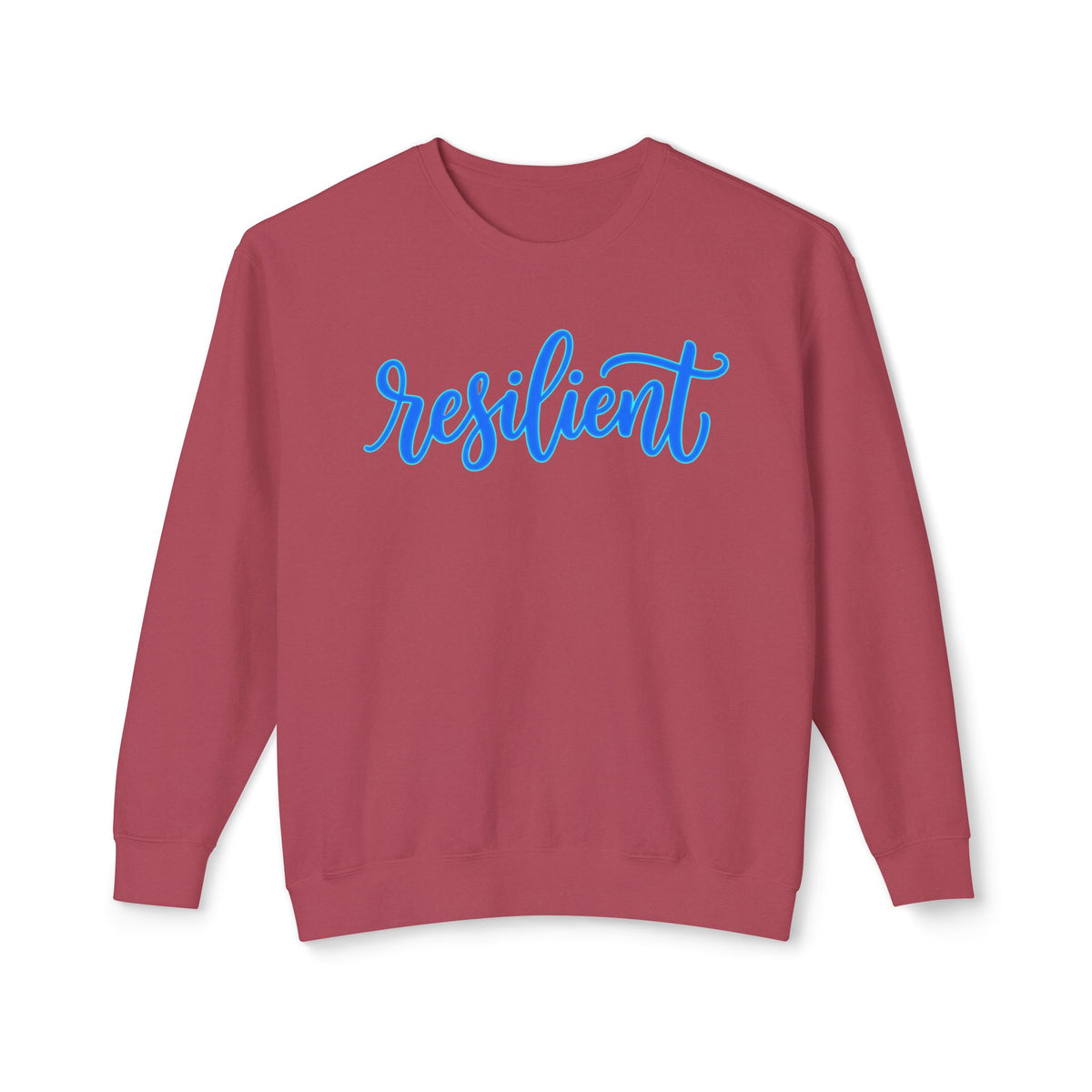 Resilient Script Sweatshirt — Inspirational Crewneck for Women & Men