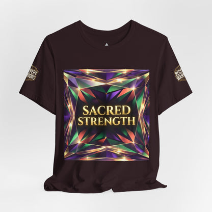 Sacred Strength Graphic Tee — Spiritual Affirmation Shirt
