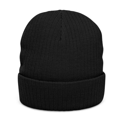 Ribbed Knit Beanie with “Awfully Pretty” Embroidery
