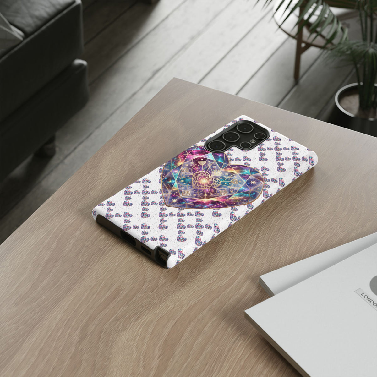 Galaxy Heart Tough Phone Case — Sparkling Cosmic Heart Design